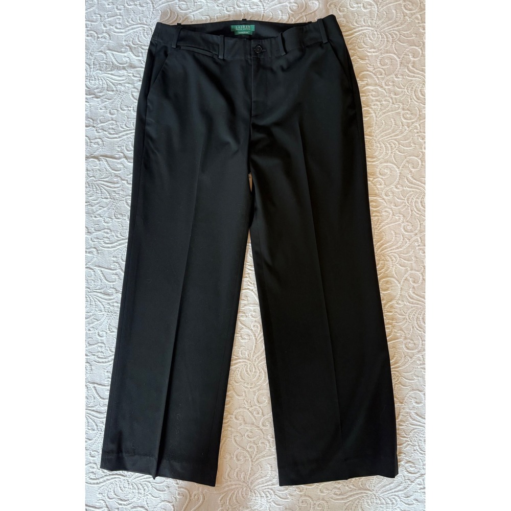 Lauren Ralph Lauren Sanderson‎ Career Black Dress Pants Women 12 Straight Leg